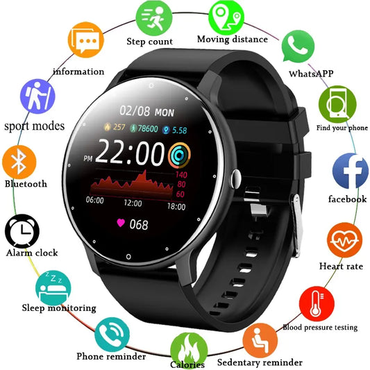 LIGE Full Touch Screen  Smart Watch