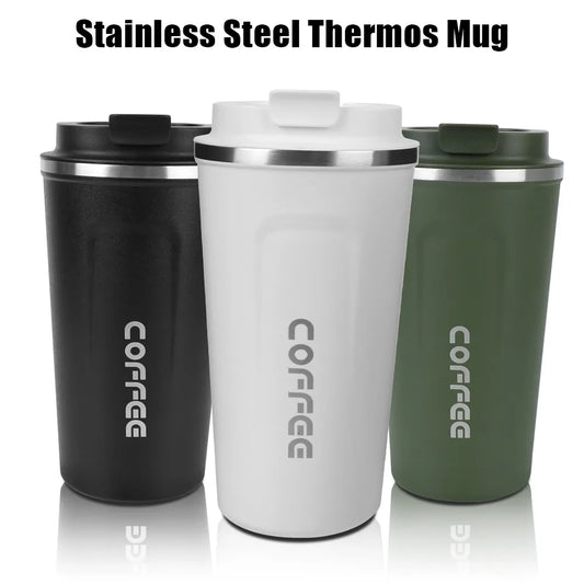 Thermo Cafe Car Thermos Mug for Tea Water Coffee Leak_Proof Travel 380/510ML Double Stainless Steel