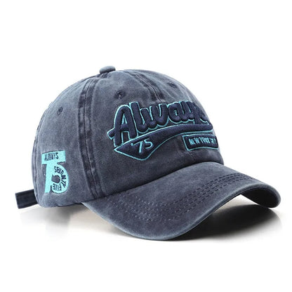 always 75 letter Caps  Embroidered classic baseball cap