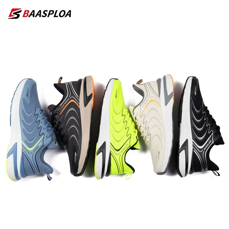 Baasploa Men Sport Shoes New Mesh Breathable Running Shoes for Men Lightweight Colorful Walking Sneakers