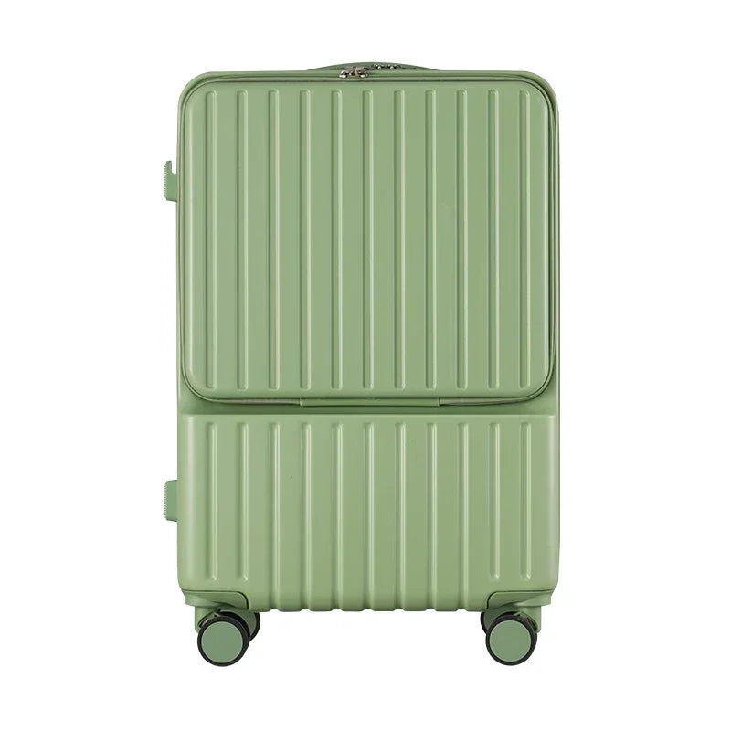 Luggage Female Fully Open Small Passenger Compartment Multi-functional Charging Travel Trolley Case Password Box