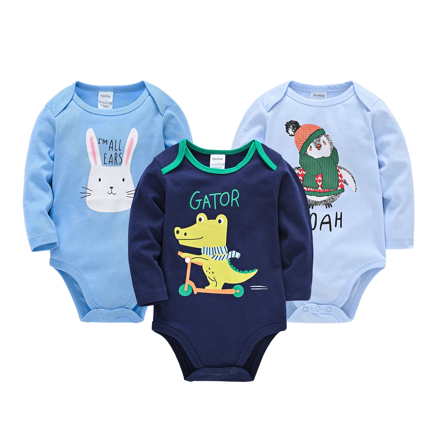 Newborn Baby Girl Bodysuit 3 Pcs/lot Long Sleeve 100%cotton Cute Cartoon Print Overalls Body bebe Clothing