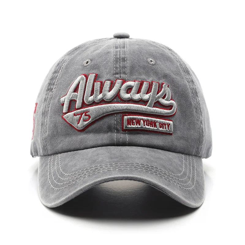 always 75 letter Caps  Embroidered classic baseball cap