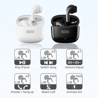 Original Lenovo LP40 Pro TWS Earphones Wireless Bluetooth 5.1 Sport Noise Reduction Headphones Touch Control 250mAH 2022