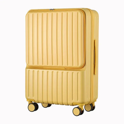 Luggage Female Fully Open Small Passenger Compartment Multi-functional Charging Travel Trolley Case Password Box