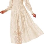 Long Sleeve Smocked Boho Fall Dress