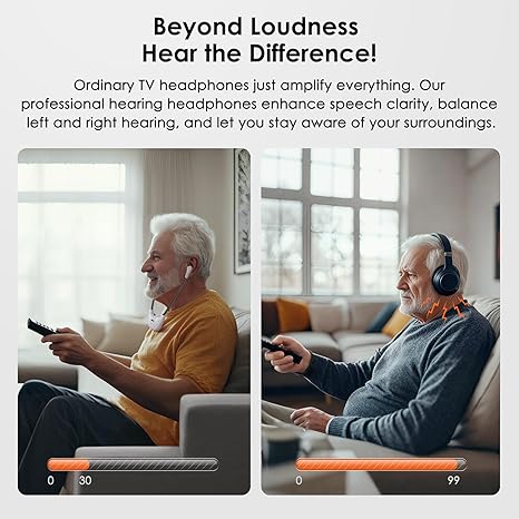 SIMOLIO Dual Wireless TV Headphones – Digital Assistive Listening System - Image 3