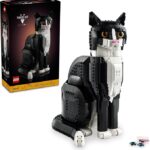LEGO Ideas Tuxedo Cat (21349) – Life-Size Adult Building Set & Realistic Home Decor for Cat Lovers