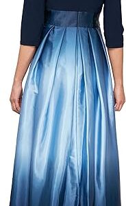 S.L. Fashions Women’s Long Satin Ombre Gown – Mother of the Bride Formal Dress with Pockets