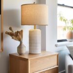 PoKat 23" Modern Ceramic Table Lamp Set – Set of 2