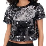 Endless Rose Women’s Fisheye Sequin Top