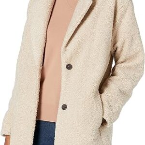 Amazon Essentials Women's Teddy Bear Fleece Jacket – Oversized Lapel Coat (Daily Ritual Fit)