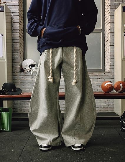 Aelfric Eden Super Baggy Barrel Sweatpants – Unisex Lantern-Style Wide Leg Trouser Pants - Image 3