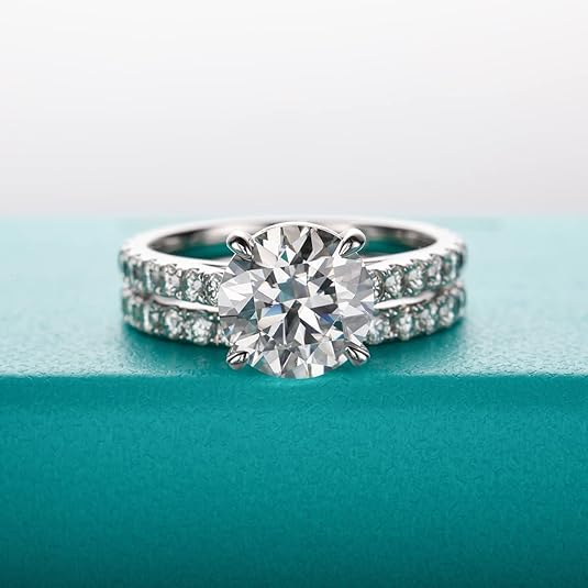 AnuClub 4.14 ct. t.w. Moissanite Bridal Set - Image 3