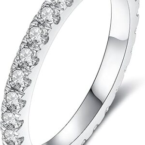 IMOLOVE Lab-Grown Diamond Eternity Wedding Band