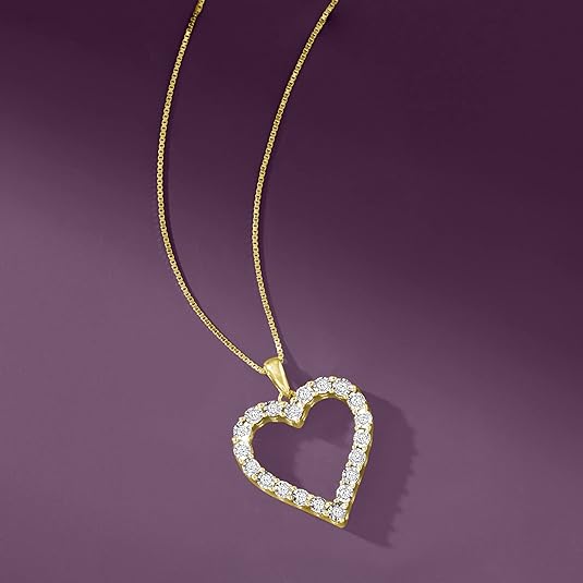 Ross-Simons 0.30 ct. t.w. Diamond Heart Pendant Necklace - Image 2