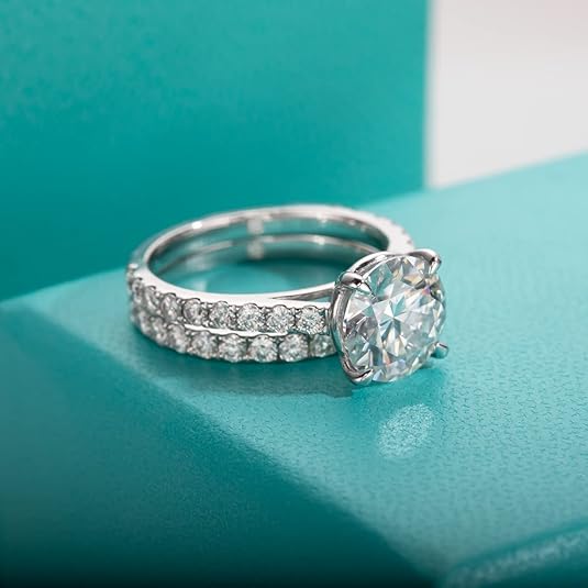 AnuClub 4.14 ct. t.w. Moissanite Bridal Set - Image 2