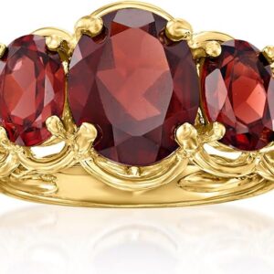Ross-Simons 4.50 ct. t.w. Oval Garnet 5-Stone Ring in 18kt