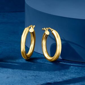 Ross-Simons Italian 18kt Yellow Gold 3mm Hoop Earrings