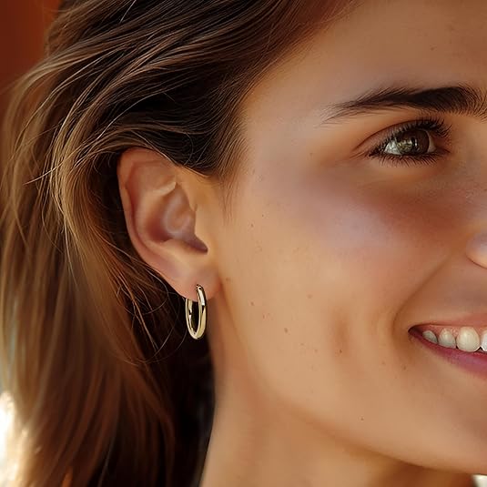 Ross-Simons Italian 18kt Yellow Gold 3mm Hoop Earrings - Image 3