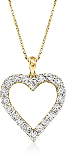 Ross-Simons 0.30 ct. t.w. Diamond Heart Pendant Necklace - Image 3